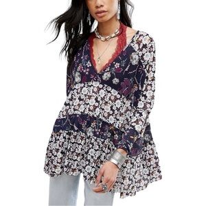 Free People Isabelle Floral Tunic